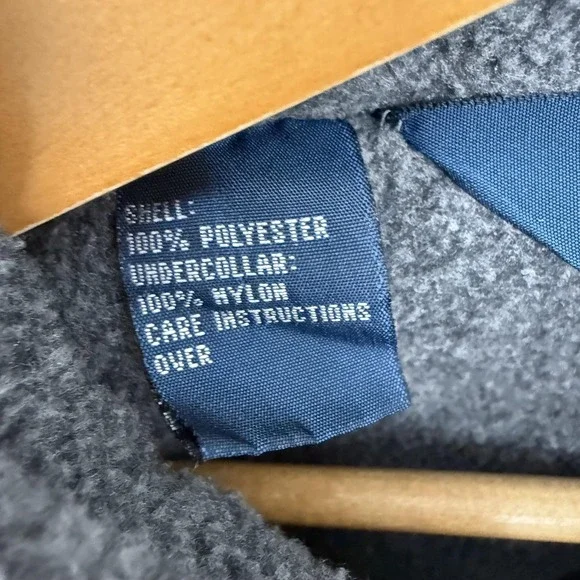 Vintage Polo Ralph Lauren Jacket Mens Large Gray Polartec Fleece Bomber Full Zip - Picture 4 of 15